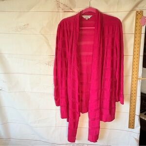 Misook Vibrant Pink Women's Cardigan